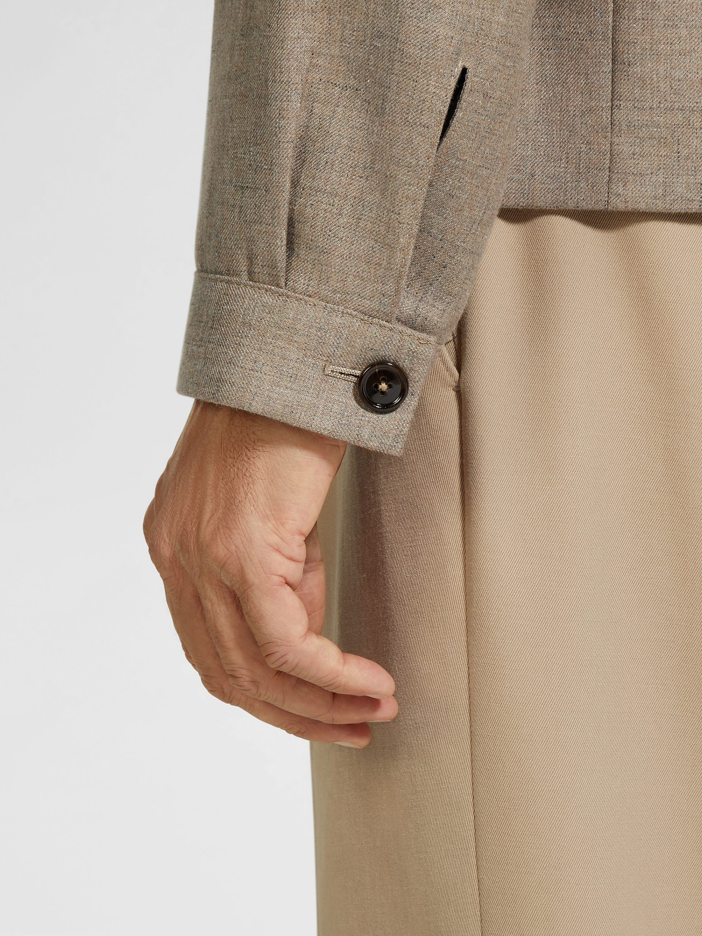 CASHMERE SILK AND LINEN CHORE JACKET - 3