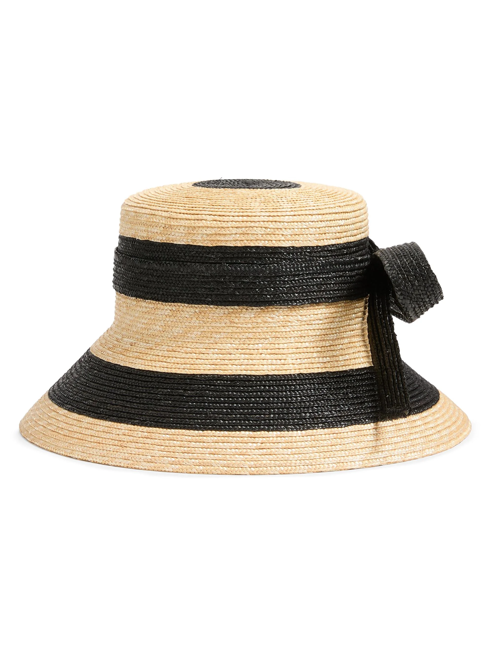 Men's VLogo Signature Straw Bucket Hat - Black Natural - 1