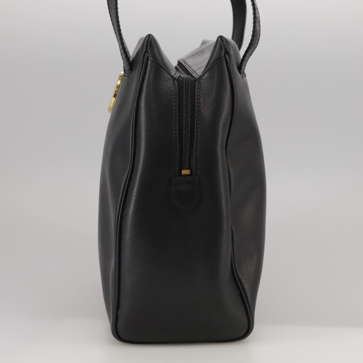 CELINE Hand Bag Leather Black Gold - 4