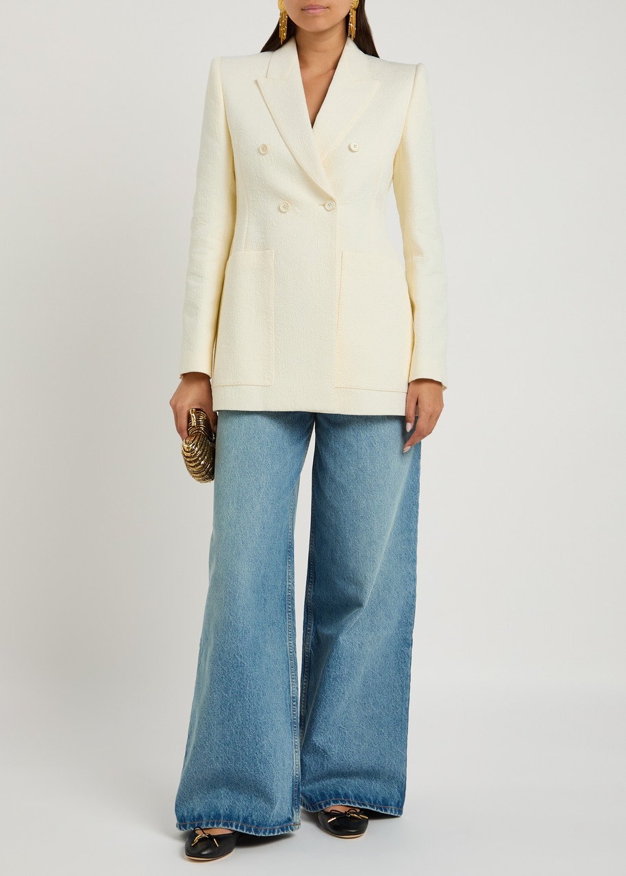 Chloe Textured-jacquard Cotton-blend Blazer - 4