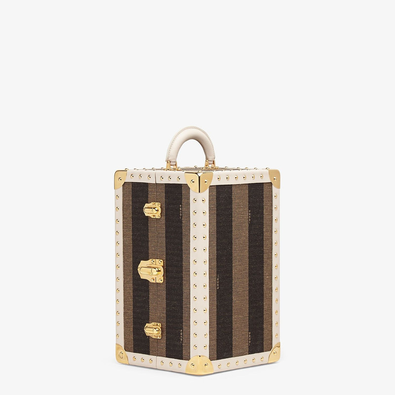 FENDI Travel case in brown jacquard outlook