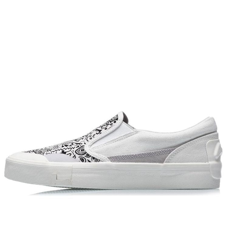 (WMNS) Li-Ning SLIP-ON 'White Grey' AECR014-1 - 1