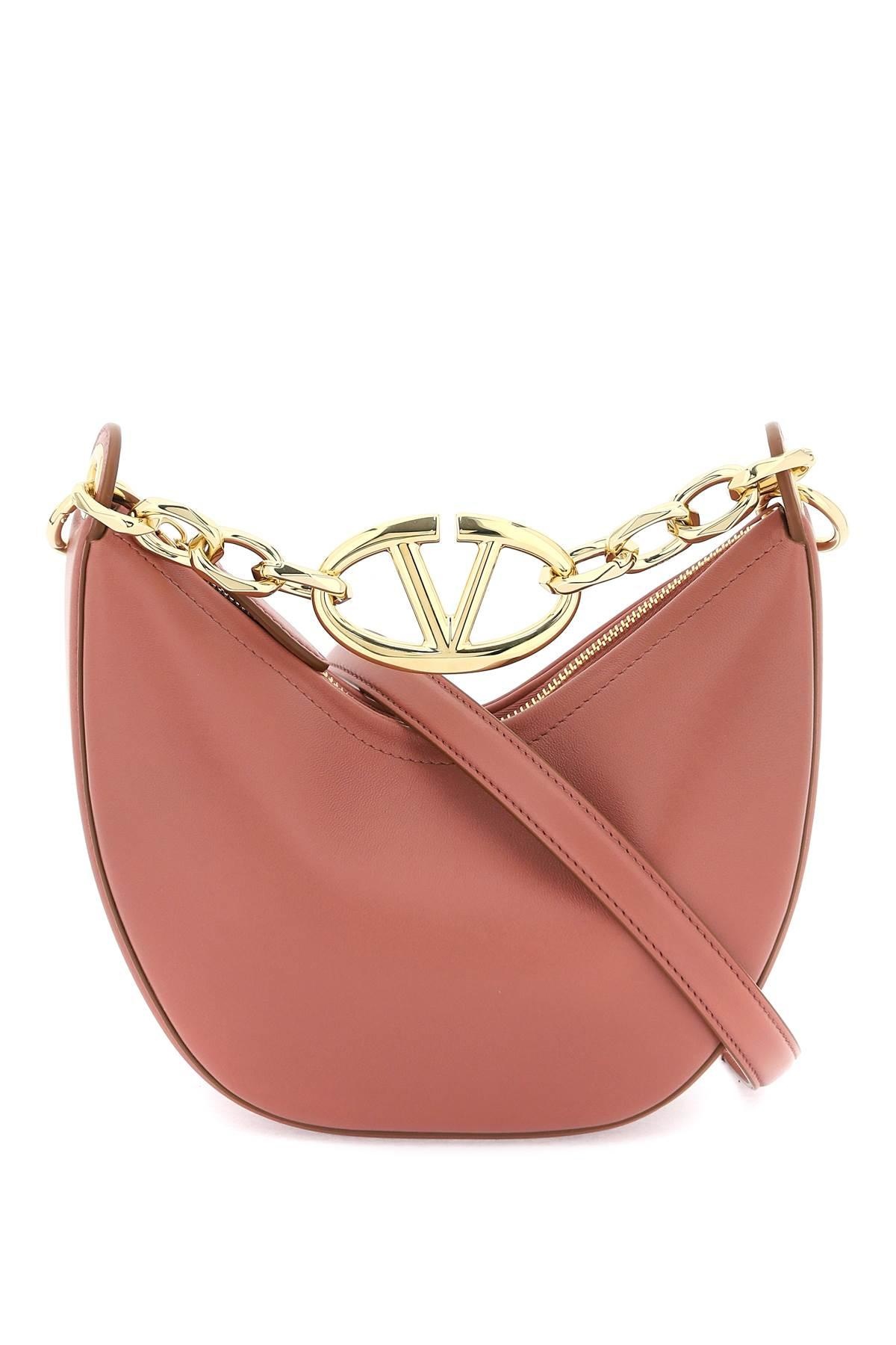 Valentino Garavani Mini Vlogo Moon Bag In Nappa Leather With Chain - 1