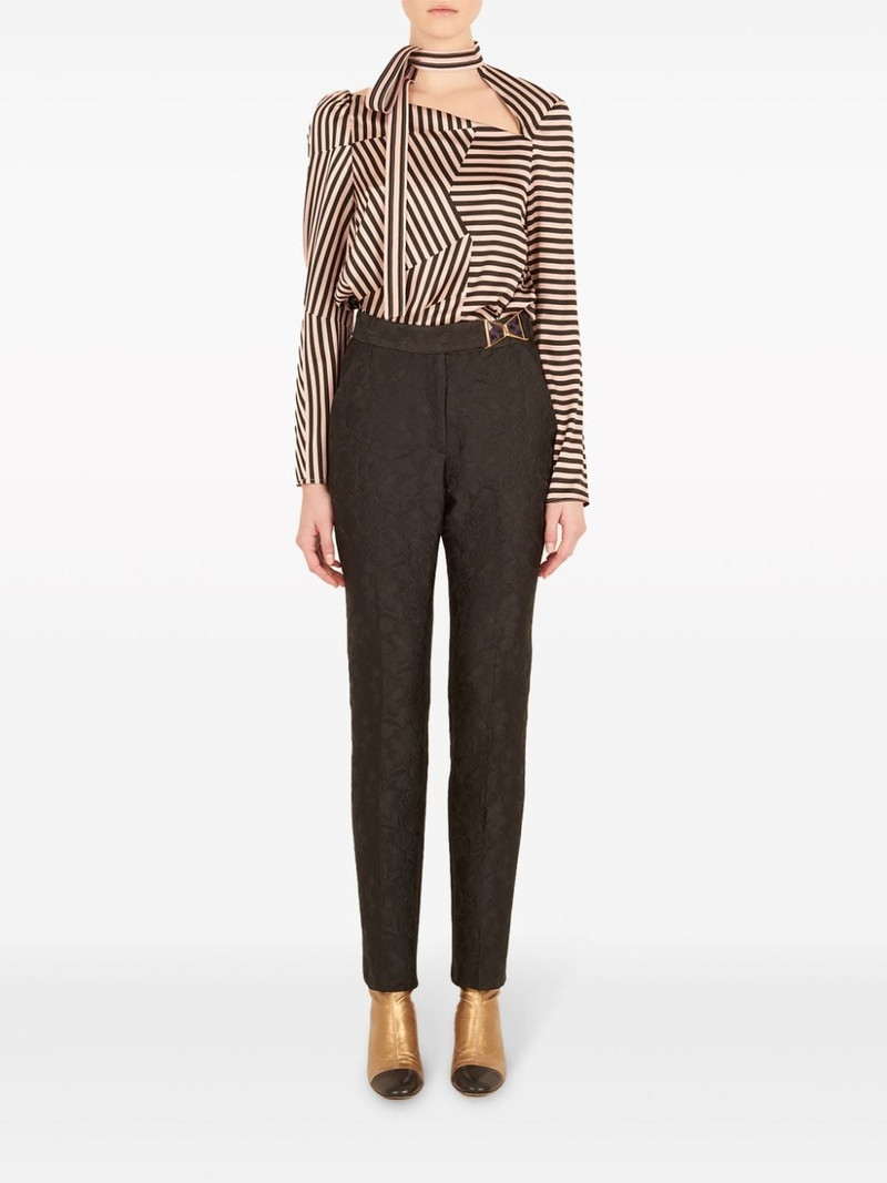 SILVIA TCHERASSI Orion floral-jacquard trousers outlook