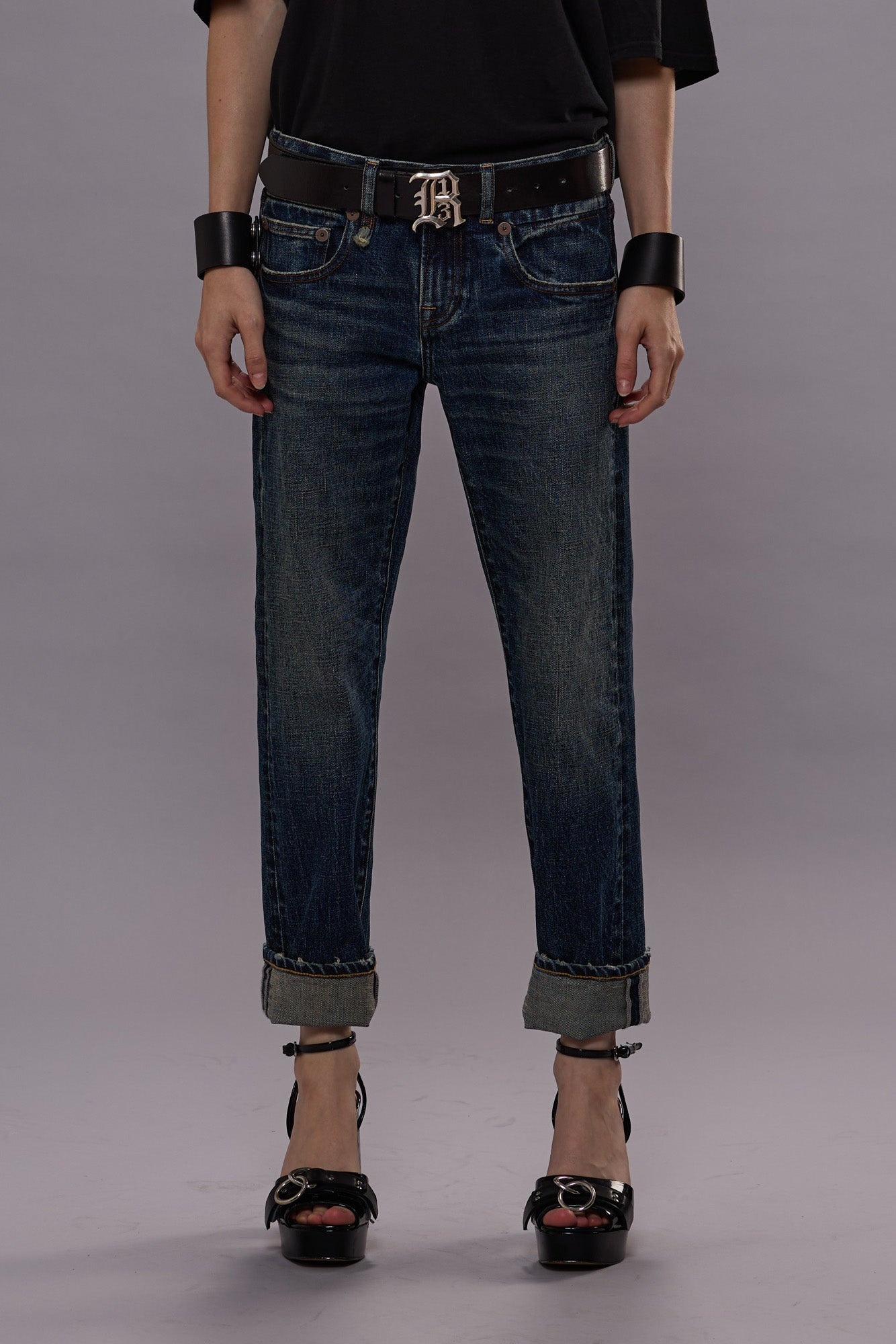 BOY STRAIGHT JEANS - MELVIN BLUE STRETCH -R13 - 2