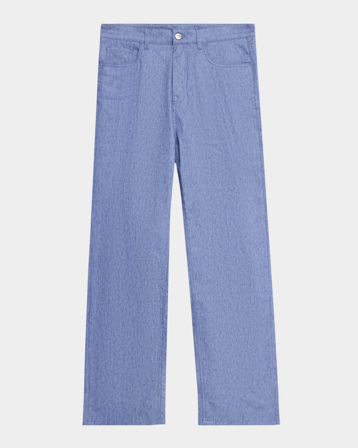 Men's Linen Blend Straight-Leg Jeans - 1
