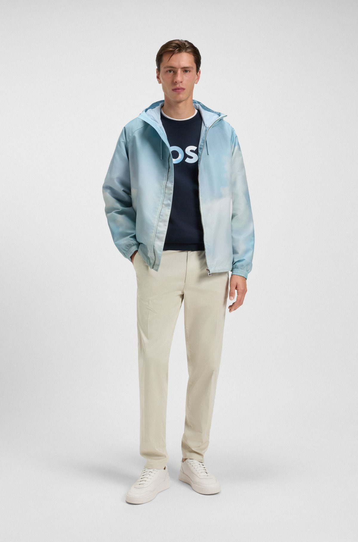 WATER-REPELLENT JACKET WITH CLOUD ARTWORK - 3