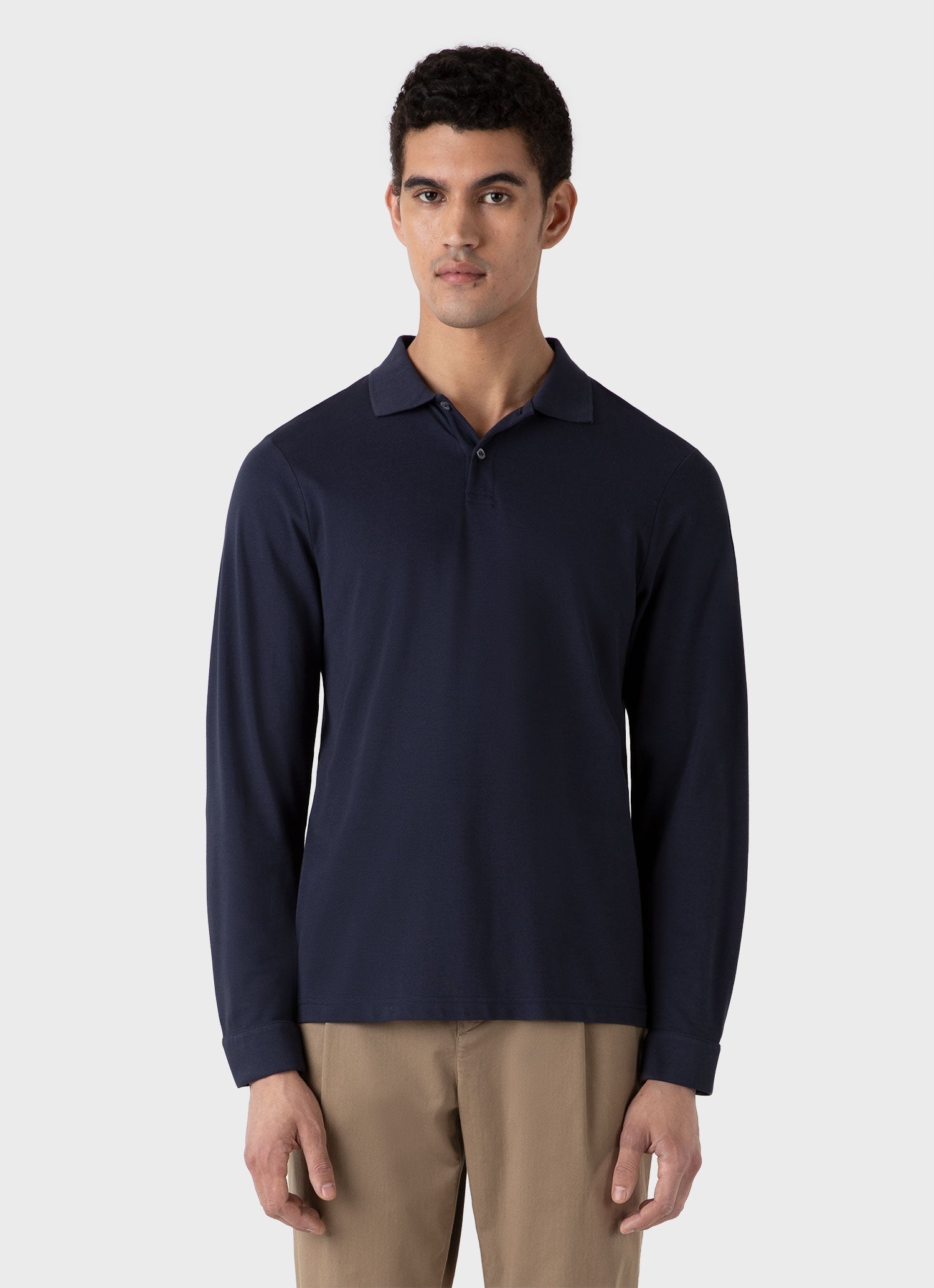 Long Sleeve Piqué Polo Shirt - 2