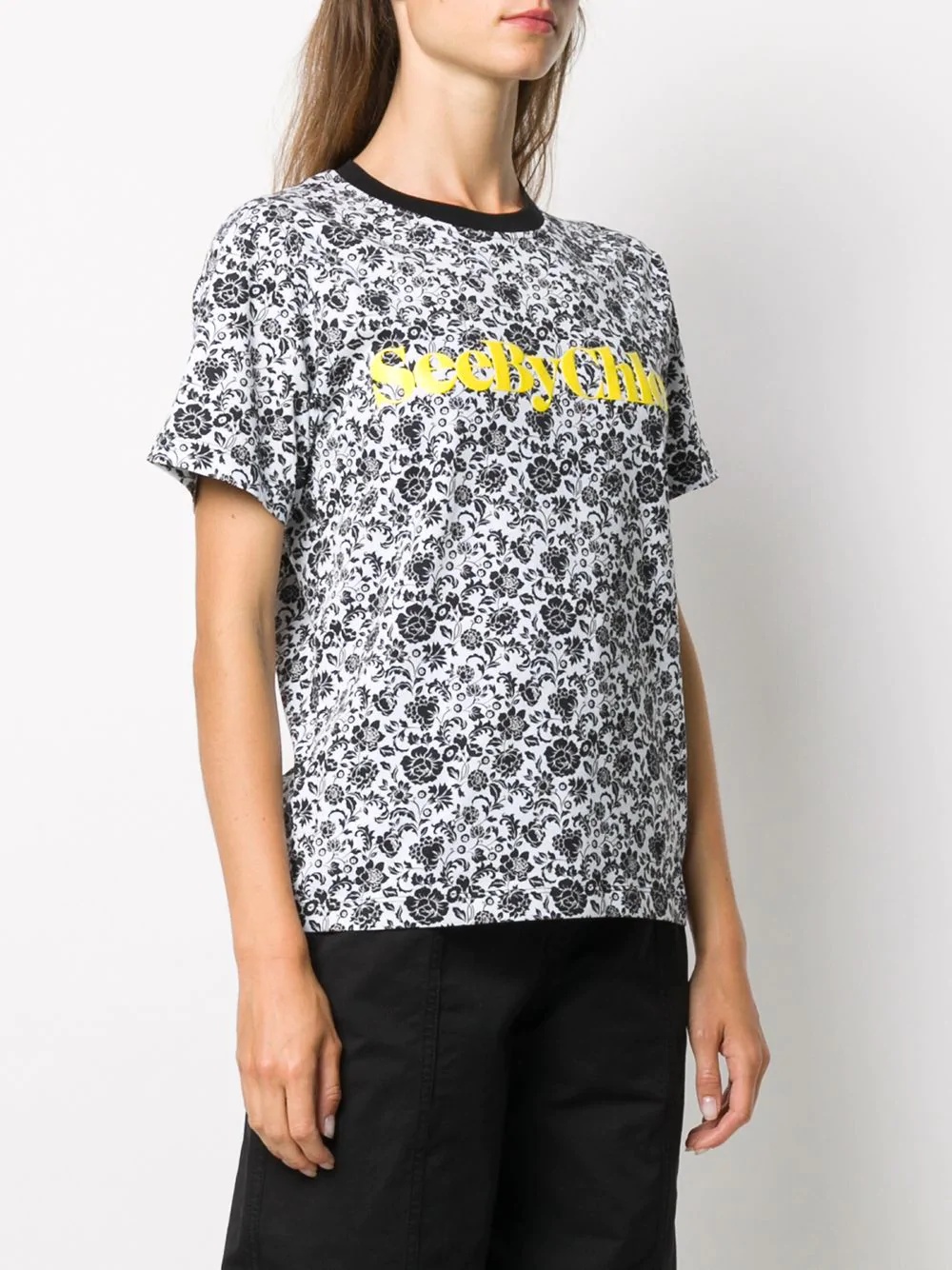 floral print T-shirt - 3