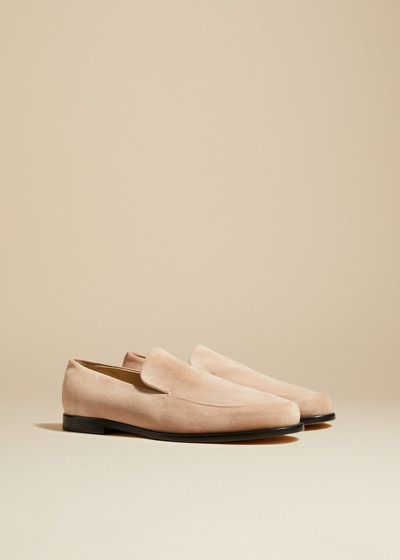 KHAITE The Alessio Loafer in Blush Suede outlook