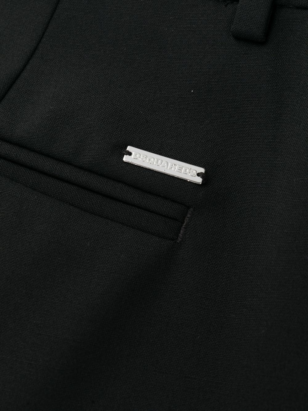 logo-plaque tailored trousers - 6