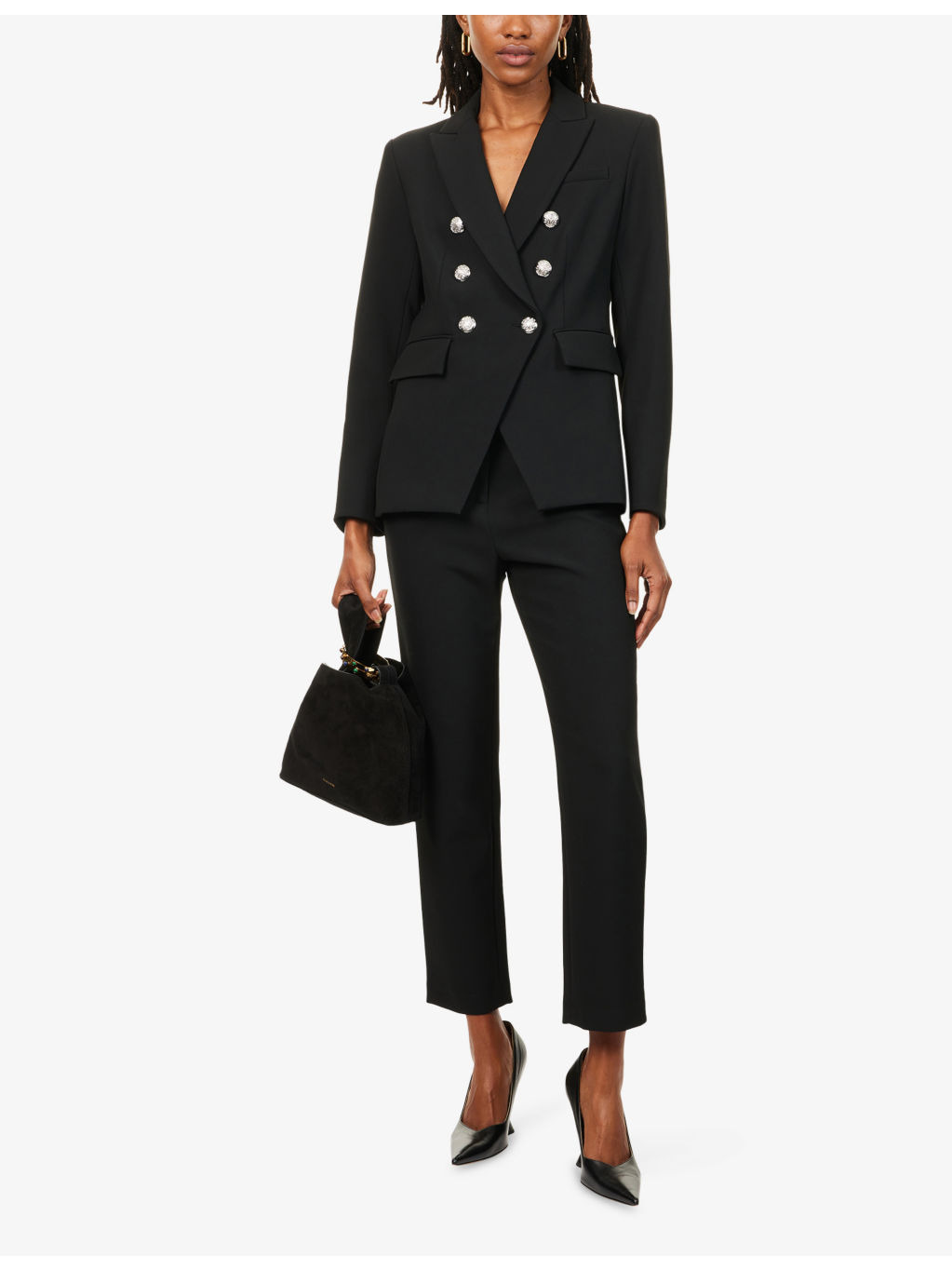 Miller Dickey Double-Breasted Woven Blazer - 2