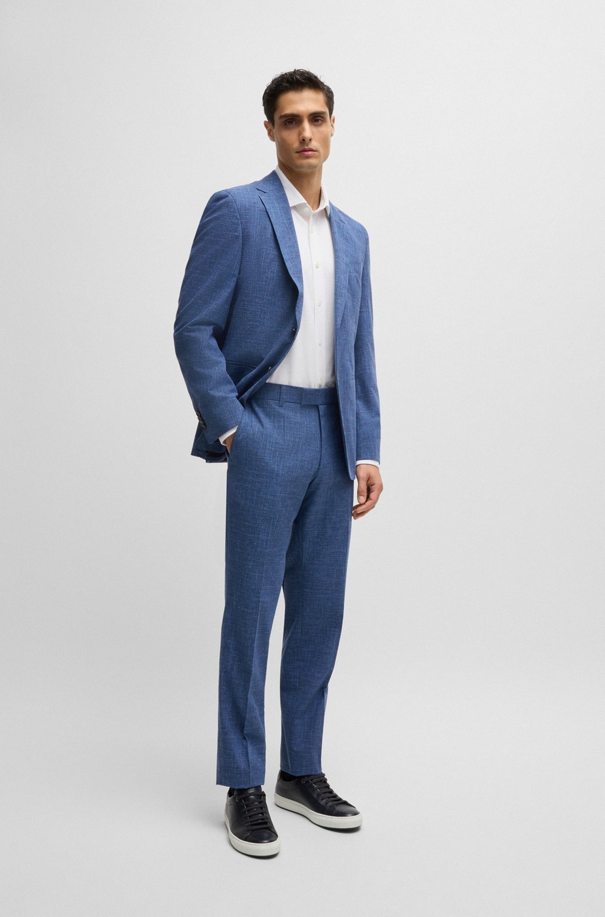 SLIM-FIT SHIRT IN STRETCH-COTTON JERSEY - 4