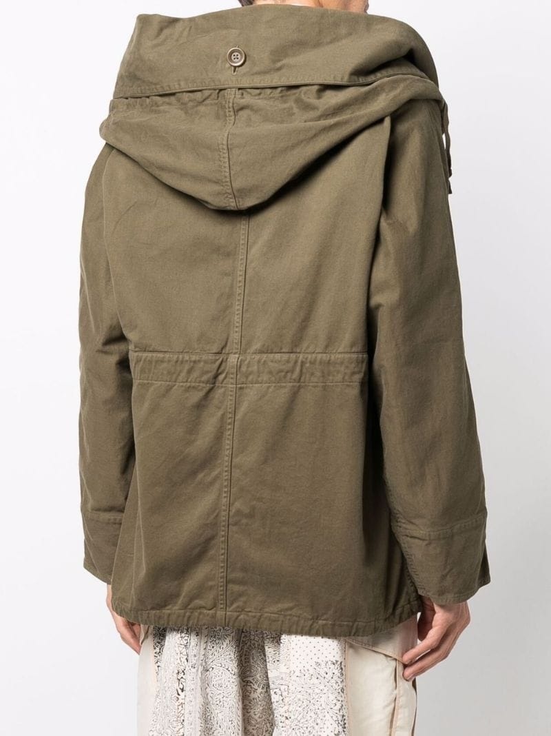 hooded mid-length parka - 4