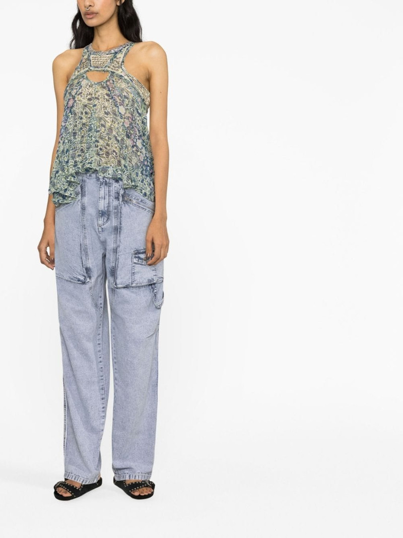 Isabel Marant zip-pocket wide-leg trousers outlook