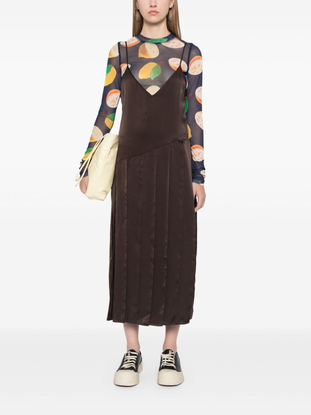 pleated midi dress - 2
