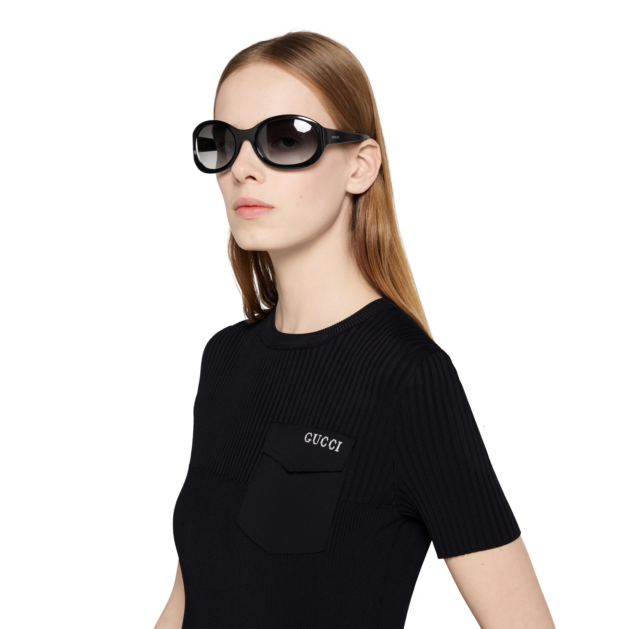 Rib fabric dress with intarsia - 5