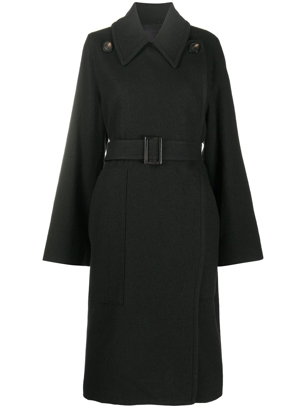 belted military-inspired coat - 1