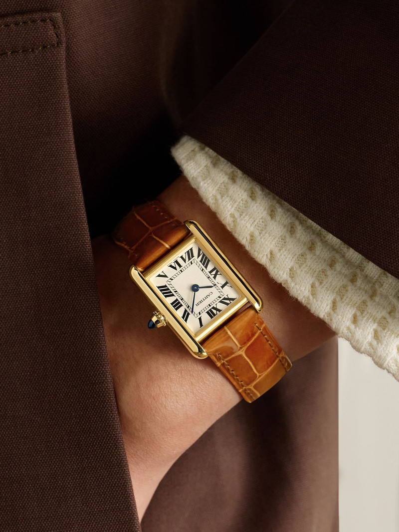 Cartier Tank Louis Cartier 22mm 18-Karat Gold and Alligator Watch, Ref. No. CRW1529856 Gold outlook