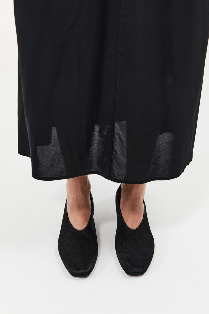 Pony Hair Glove Heel - Black 4