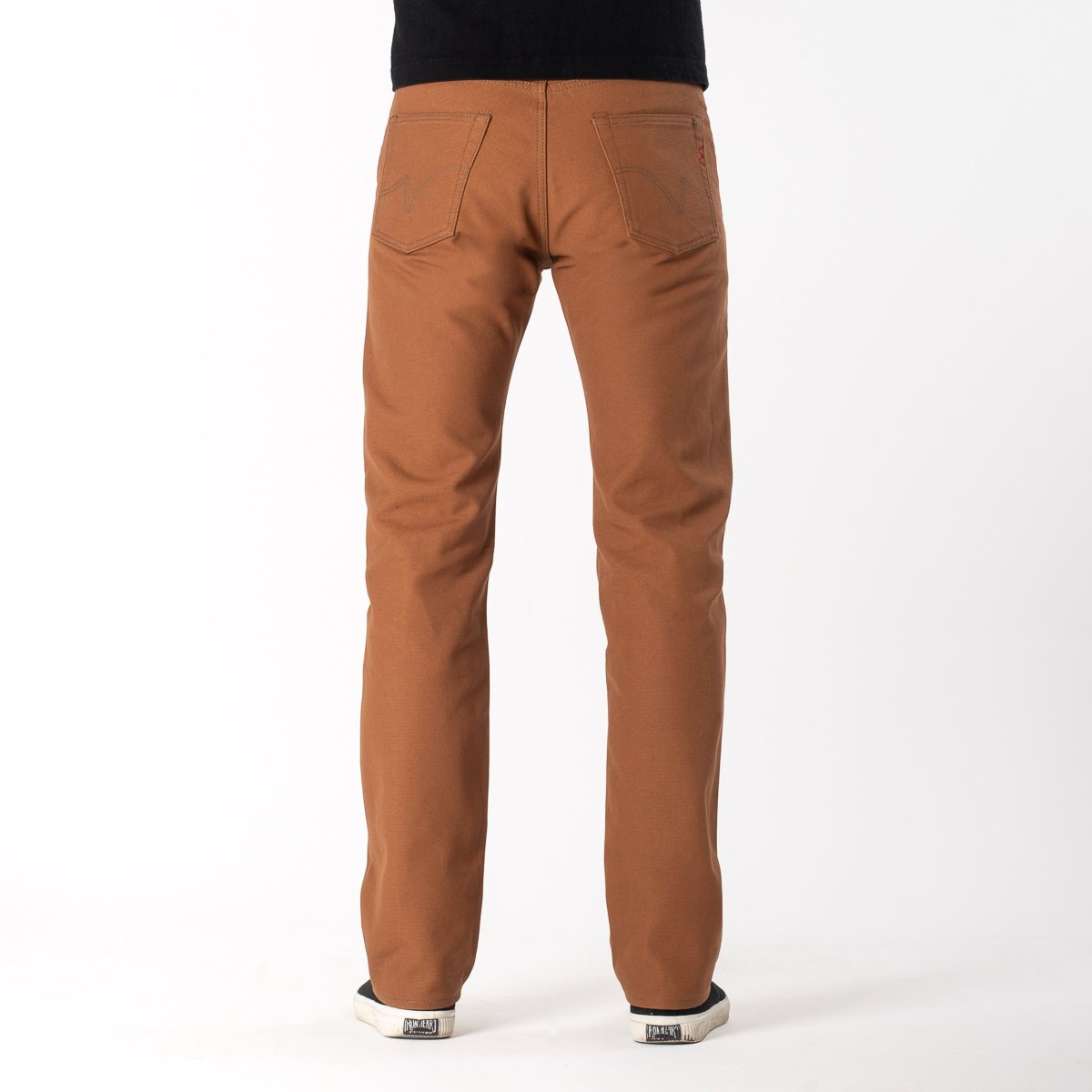 IH-666D 17oz Duck Slim Straight Cut Jeans - Brown - 4