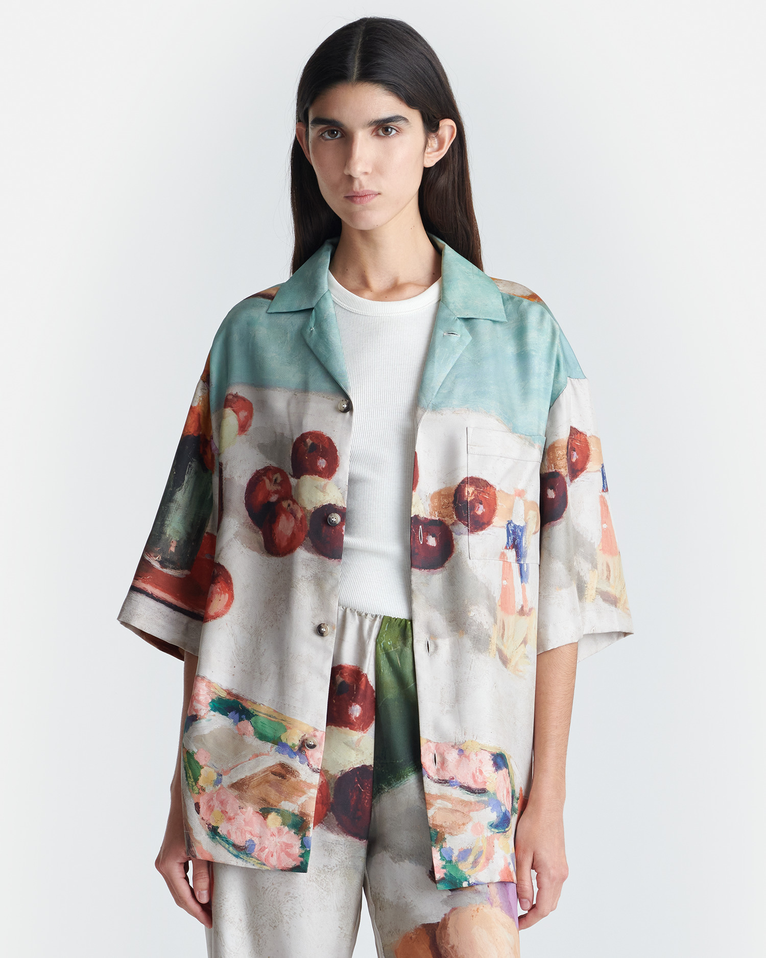 Printed Silk Twill Shirt - 4