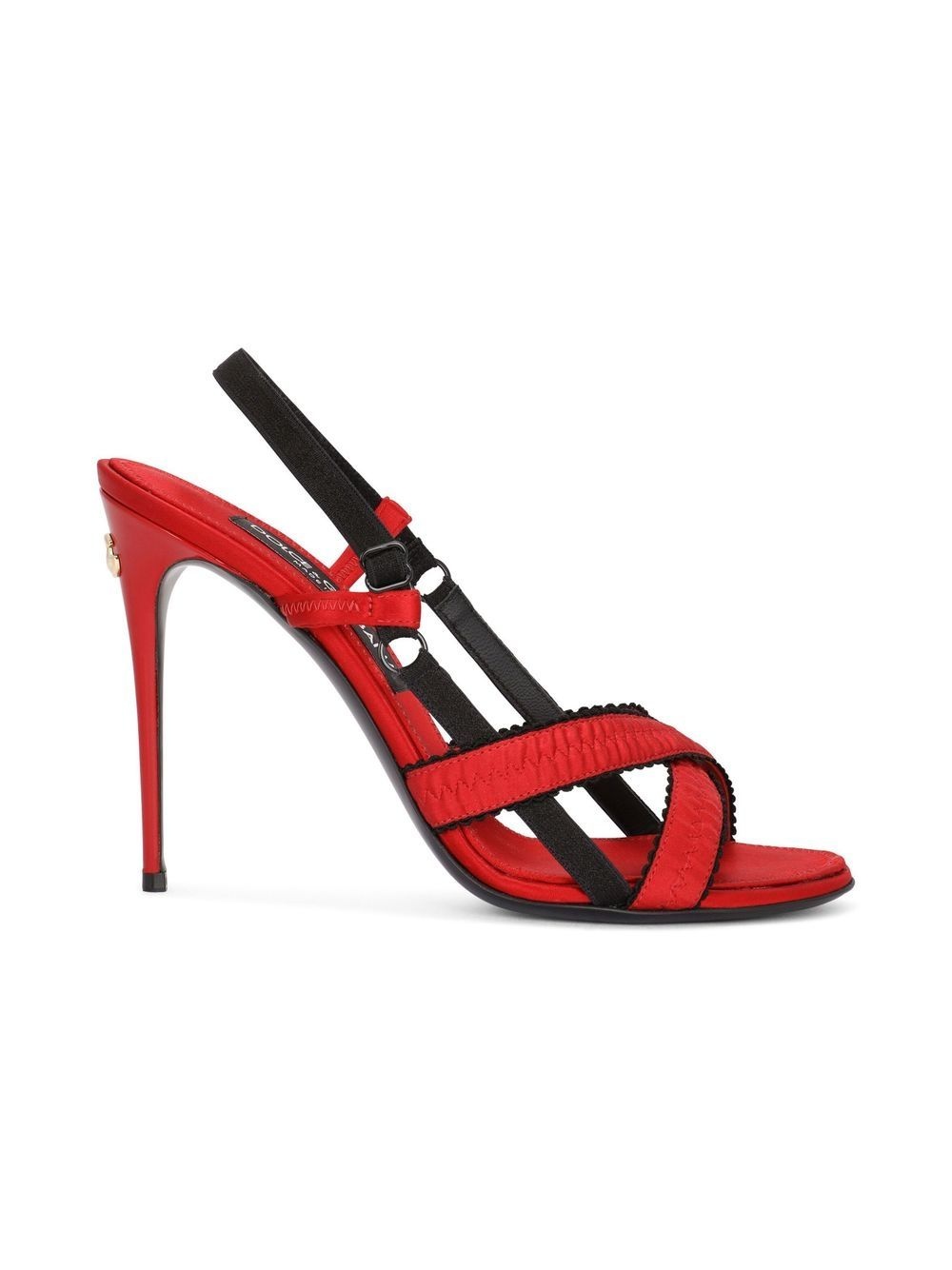 crossover-strap 110mm stiletto sandals - 1