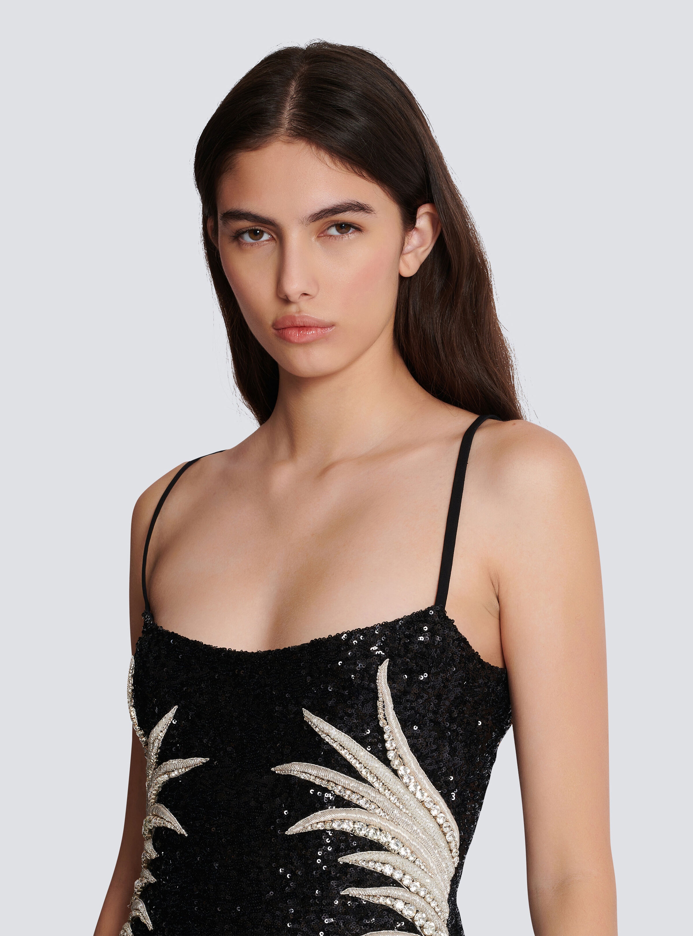 Long sequin palm tree dress - 7