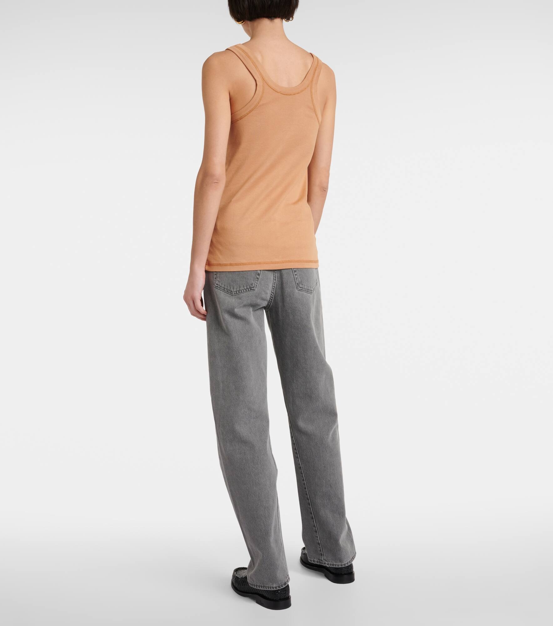 Ribbed-knit cotton jersey tank top - 3