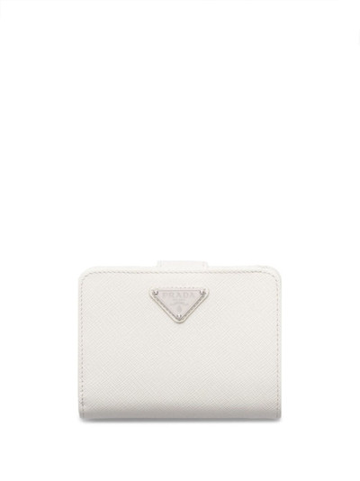 Prada triangle-logo Saffiano-leather wallet outlook