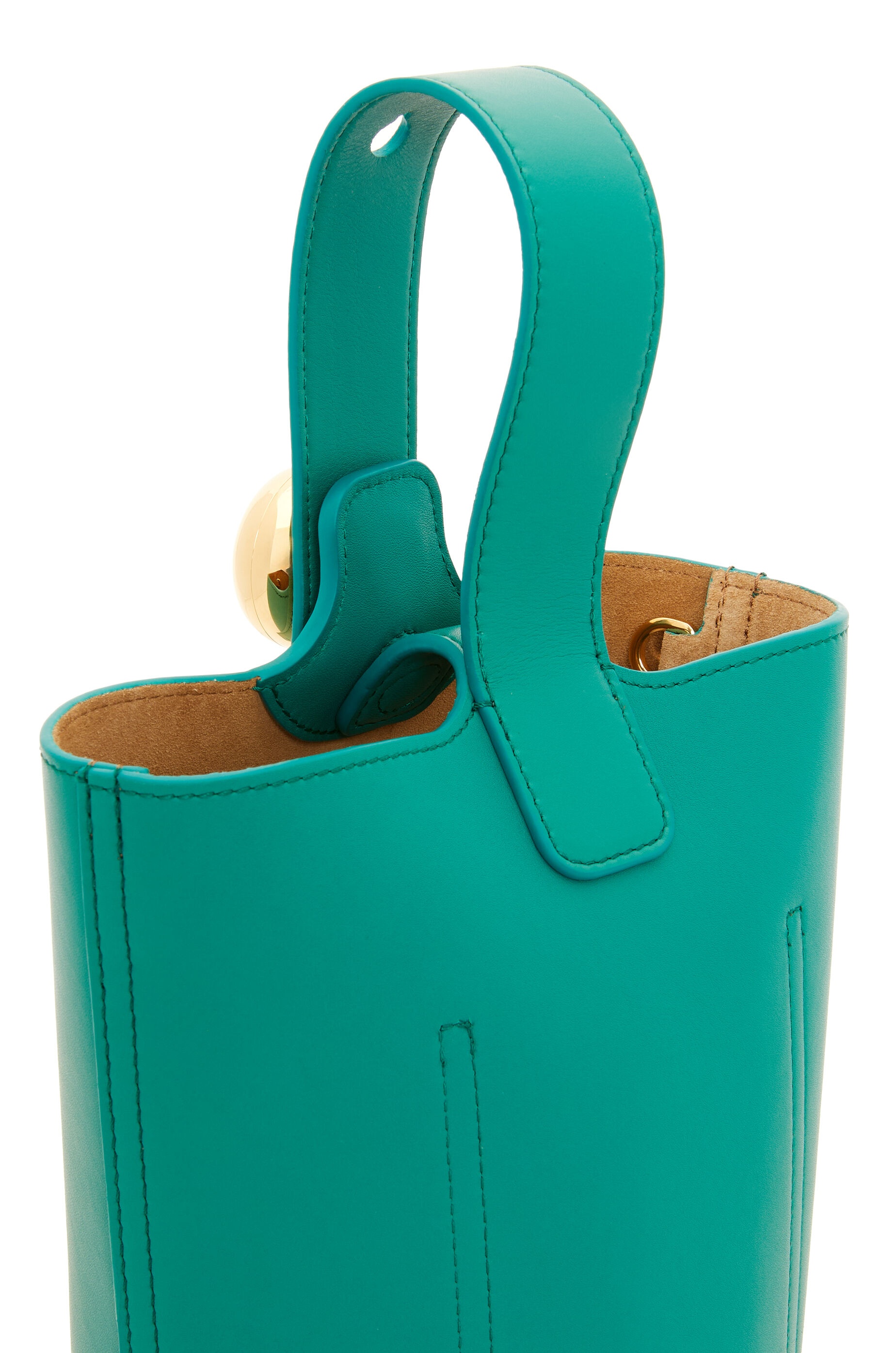 Mini Pebble Bucket bag in mellow calfskin - 10