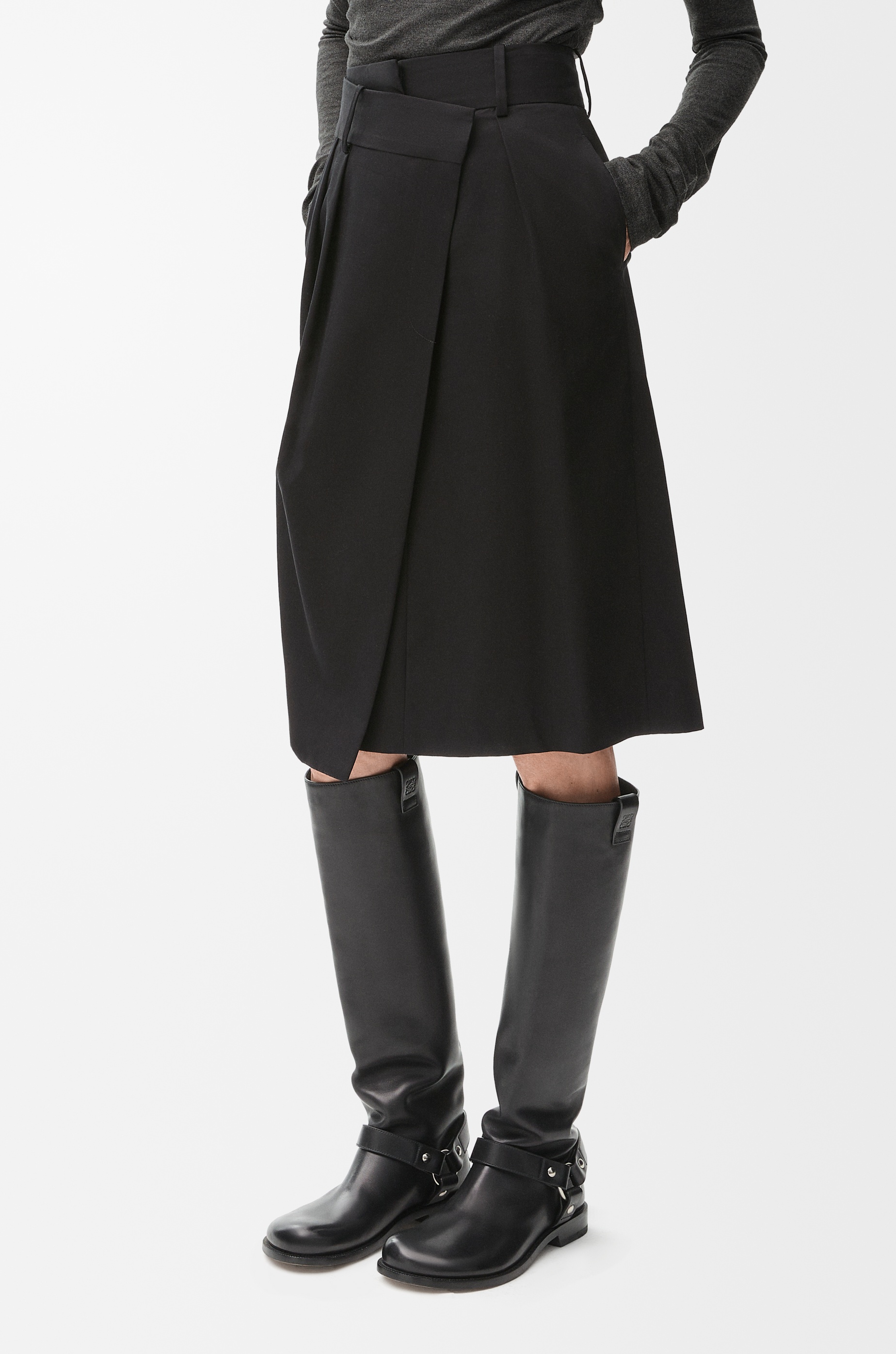 Wrap skirt in cotton and silk - 3
