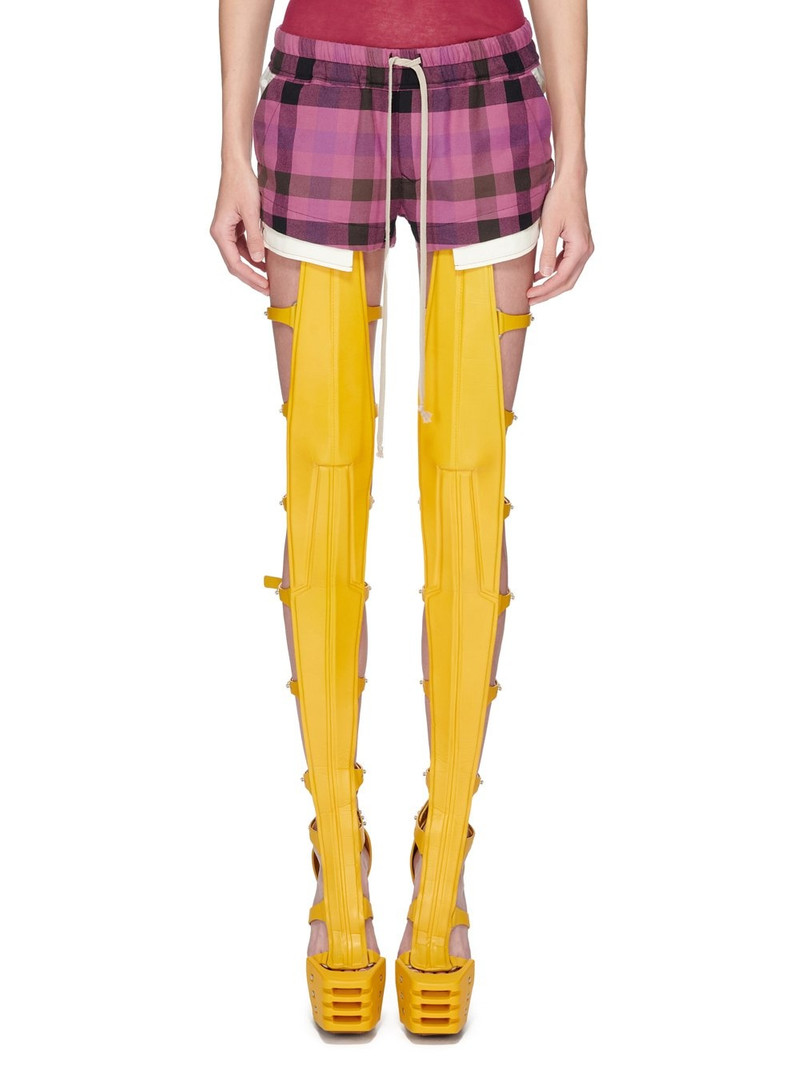 plaid-check print shorts 1