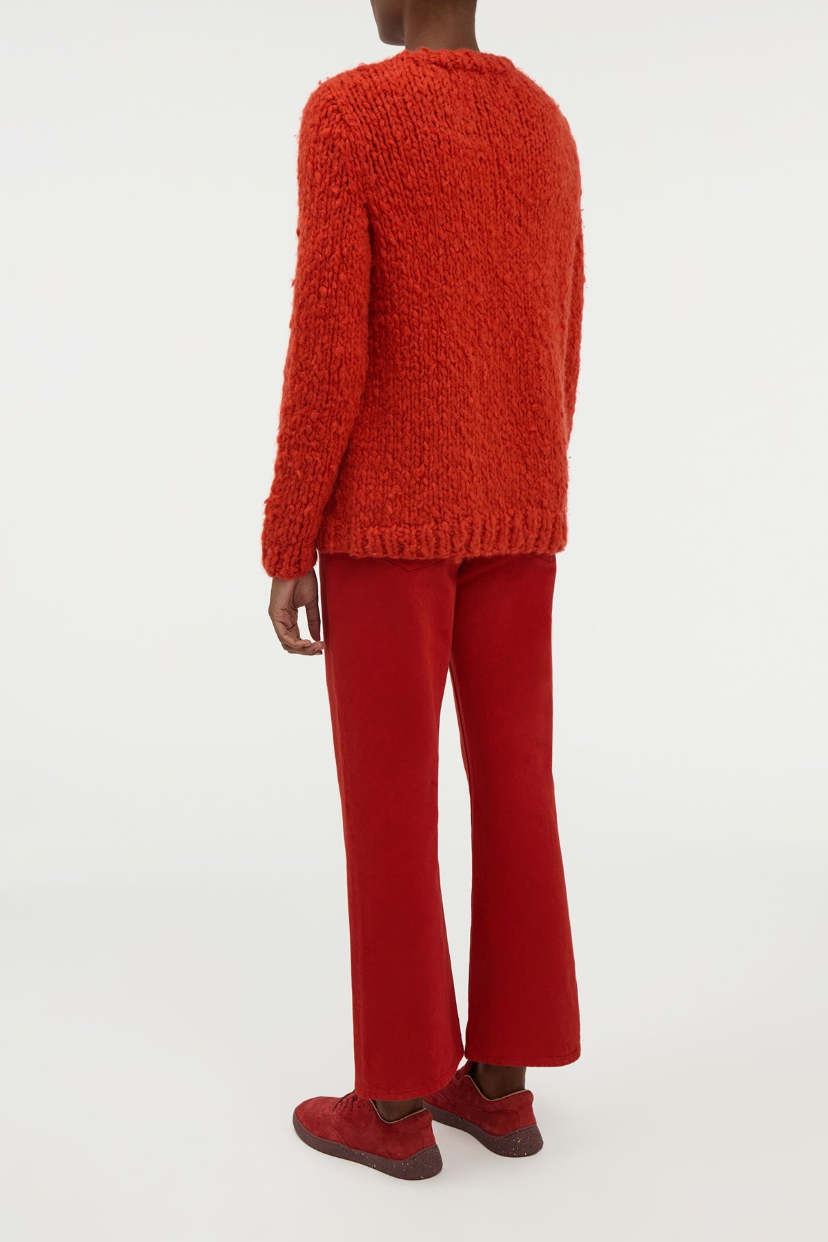Lawrence Knit Sweater in Antelope Orange Welfat Cashmere - 3