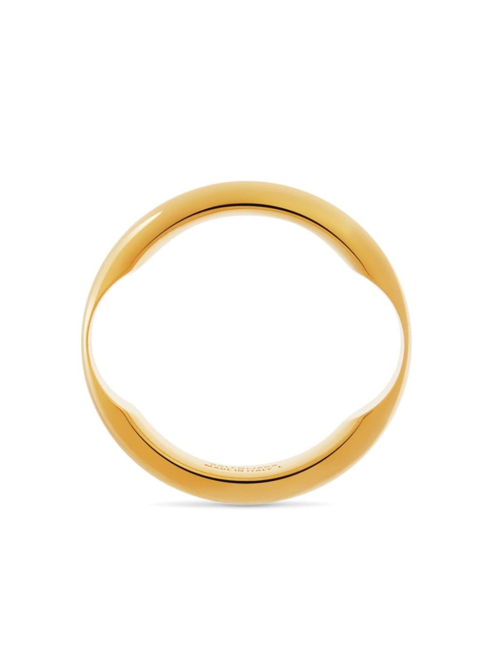 logo-engraved polished-finish ring - 2