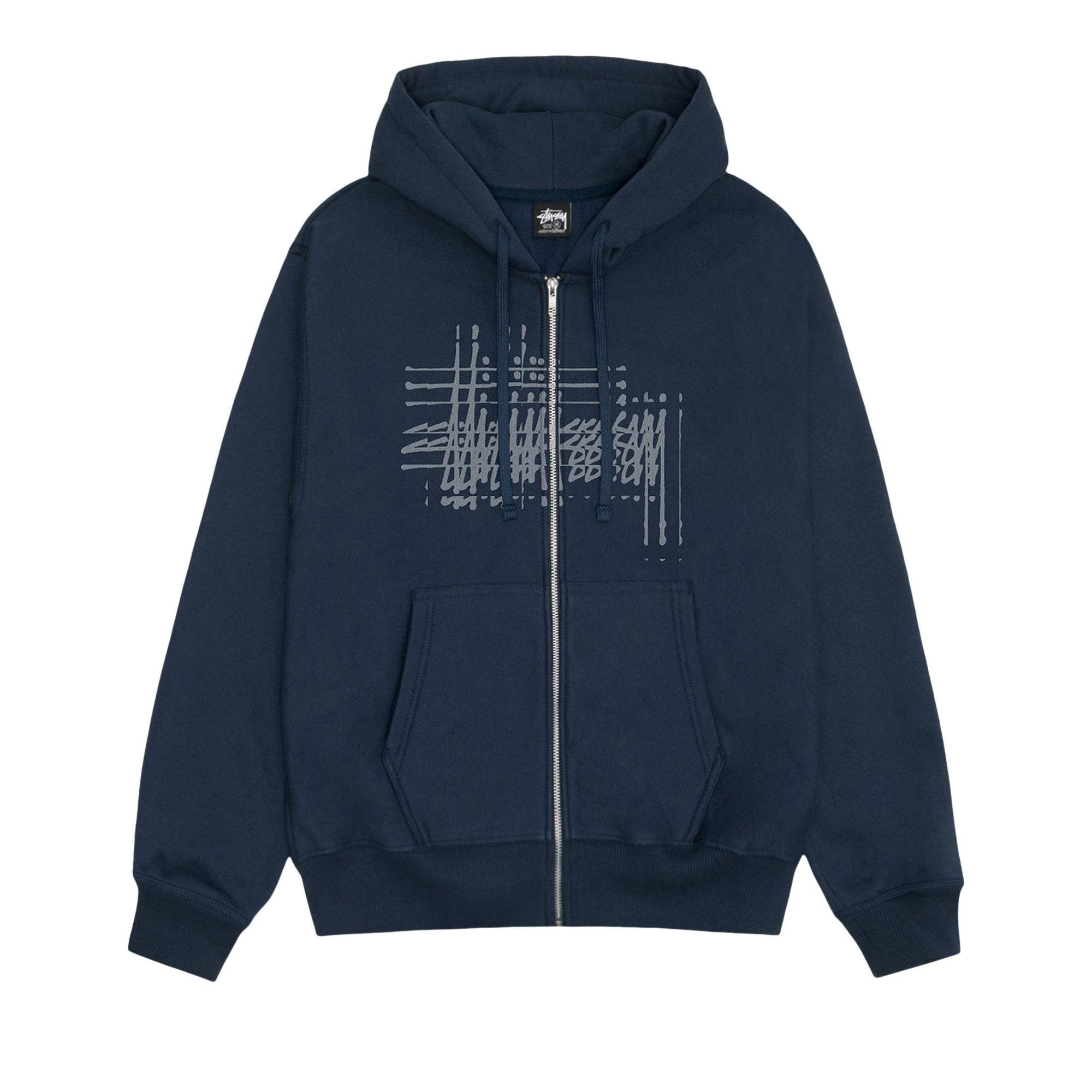 Stussy Refracted Zip Hoodie 'Navy' - 1