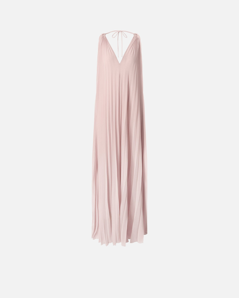 LONG PLEATED DRESS WITH SLIT 1