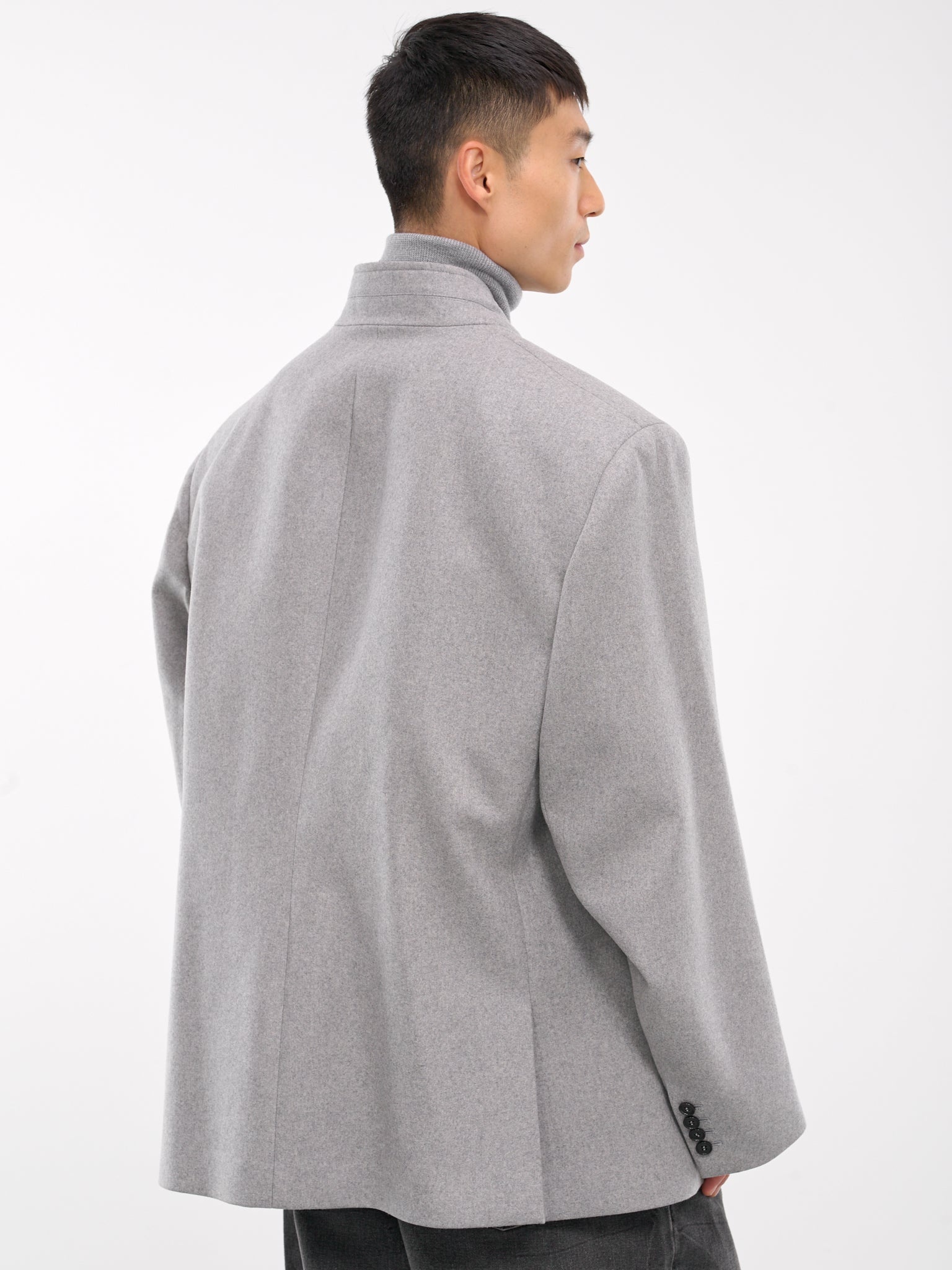 Lapelless Blazer - 4