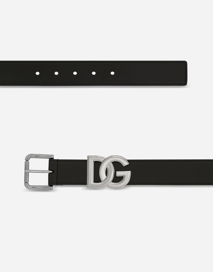 Calfskin belt with DG logo - 2