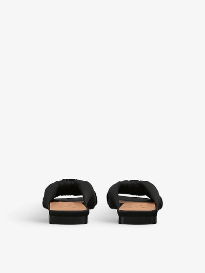GANNI Soft Knot recycled-polyester mules outlook