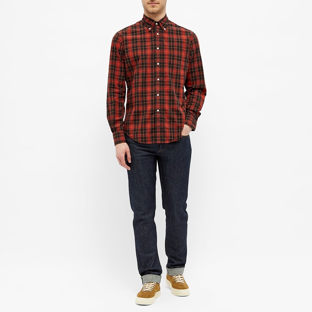 Gitman Vintage Button Down Poplin Plaid Shirt - 6