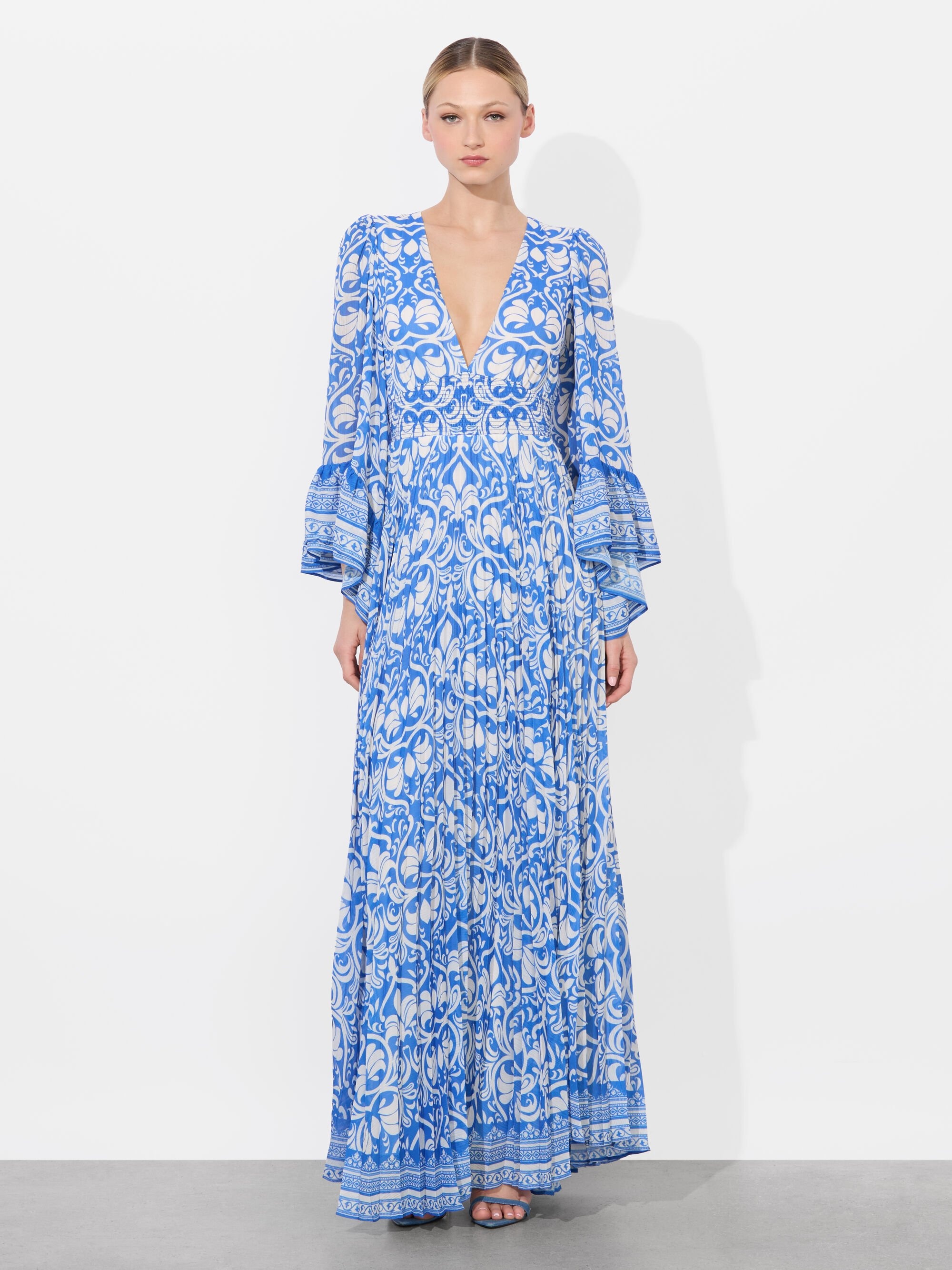 SELENE PLEATED MAXI DRESS - 6