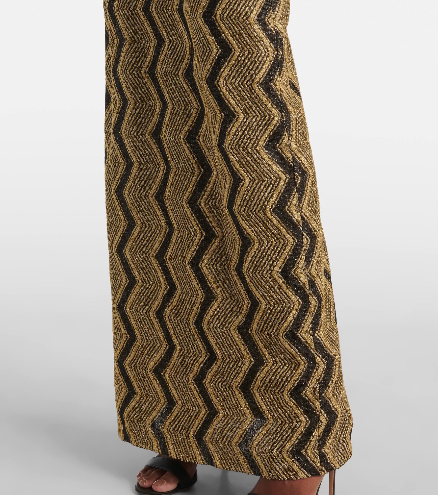 Zig Zag lamé maxi dress - 5