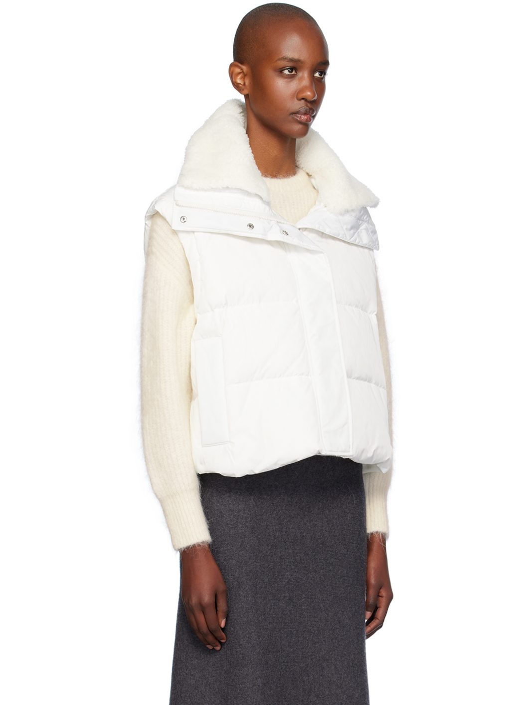 White Ultralight Down Vest - 4