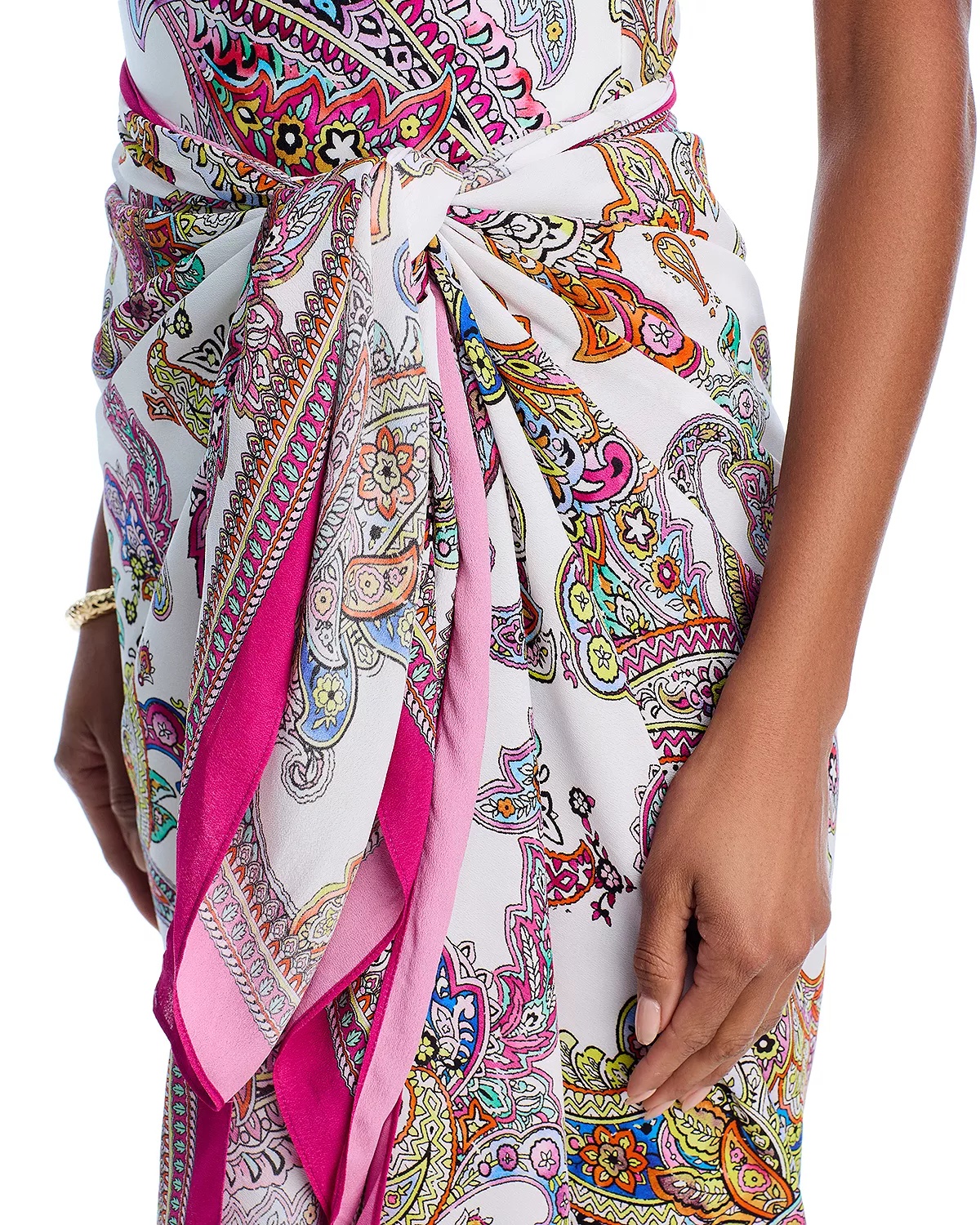 Maribel Bright Paisley Pareo Cover-Up - 4