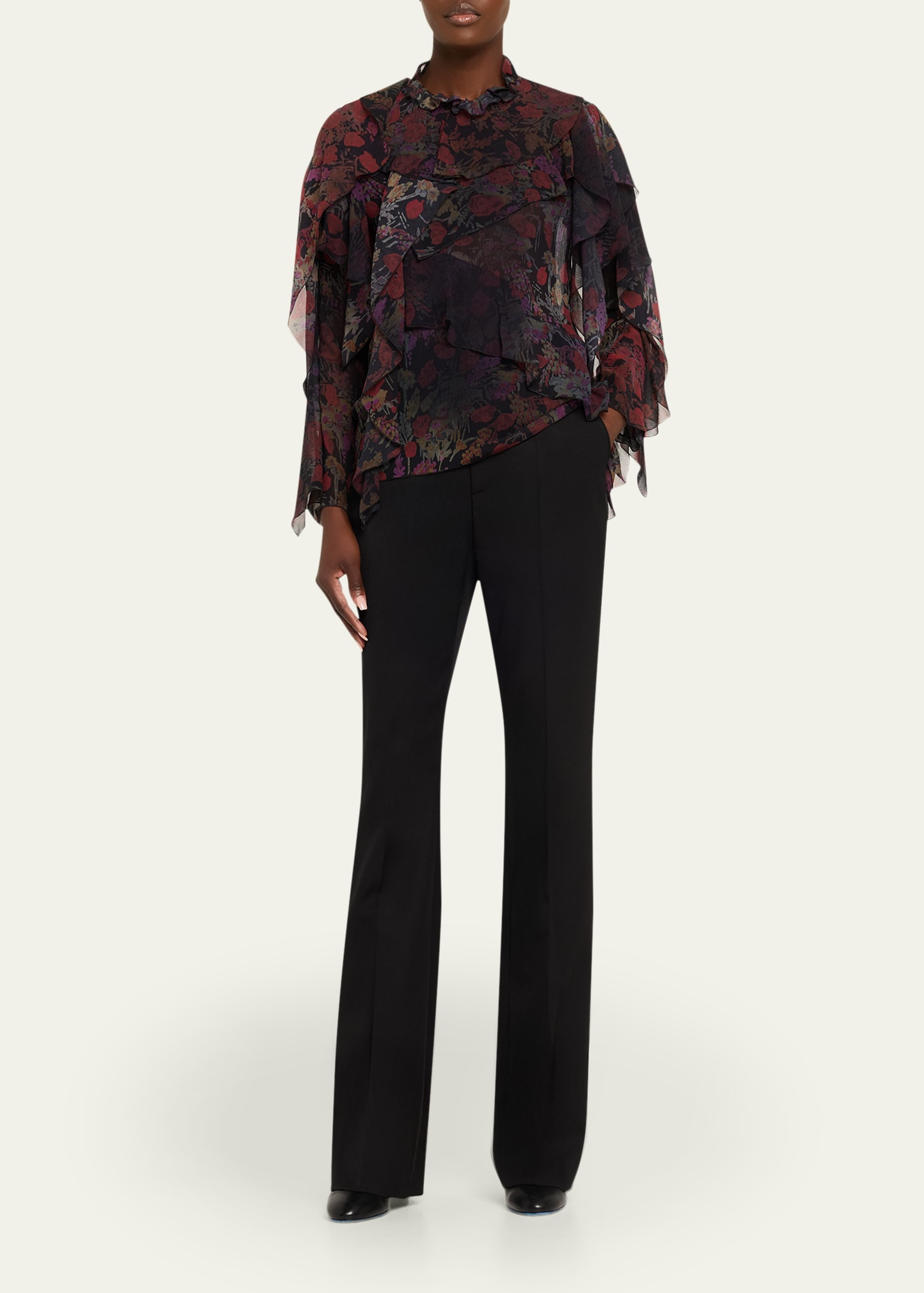 Wrigley Grain De Poudre Bootcut Pants - 2