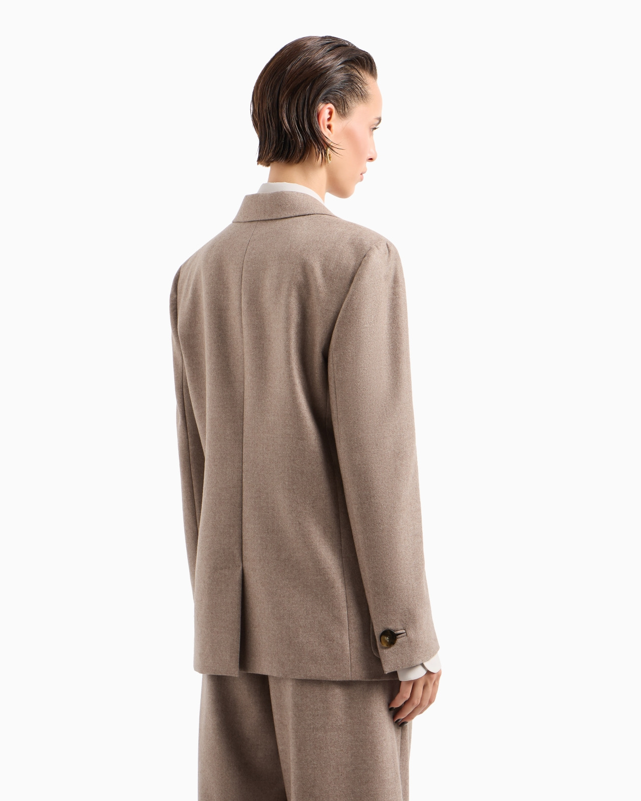 Single-breasted jacket in cashmere flannel - 3
