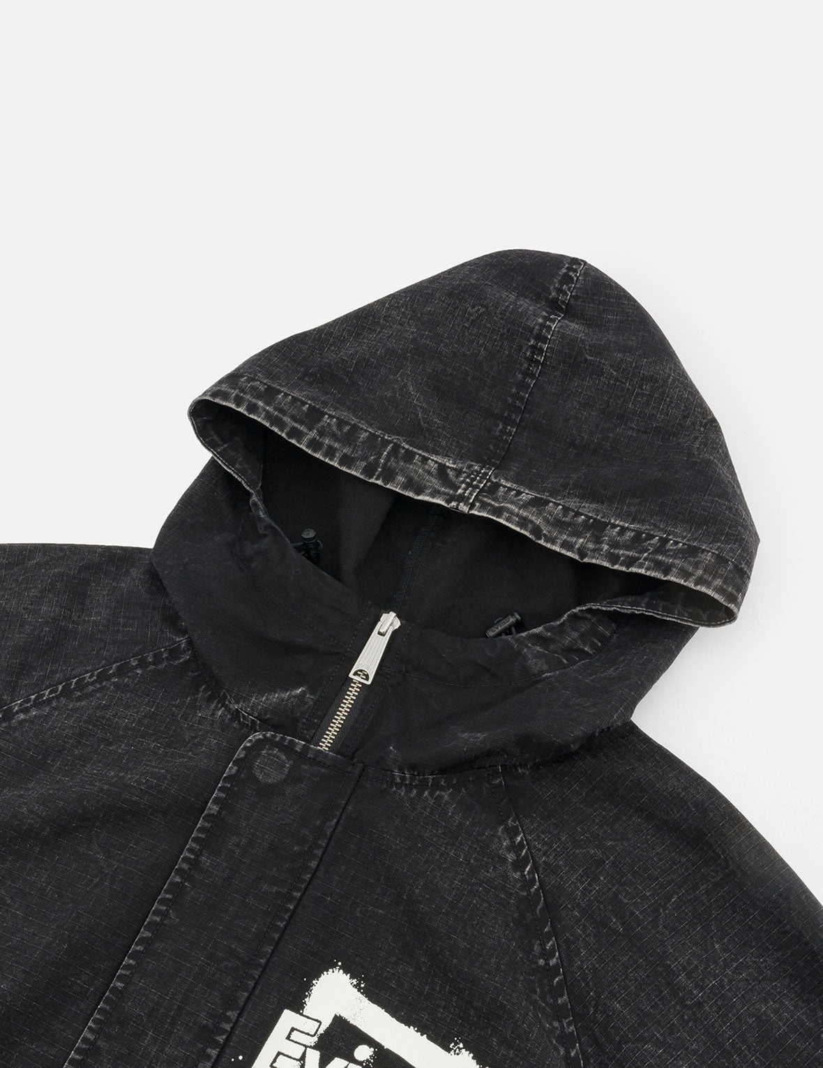Graffiti Logo Relax Fit Half-Zip Hood Jacket - 8