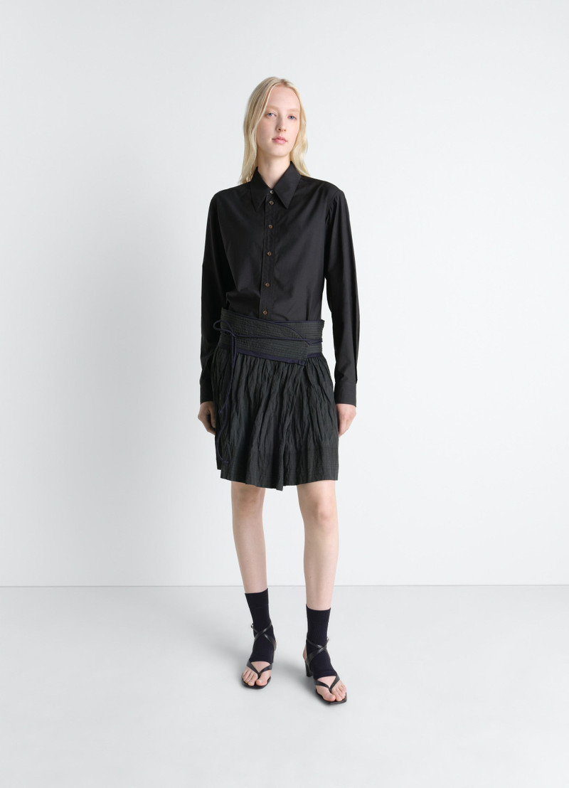 Lemaire CRINKLED WRAP SKIRT IN CRINKLED COTTON METAL outlook