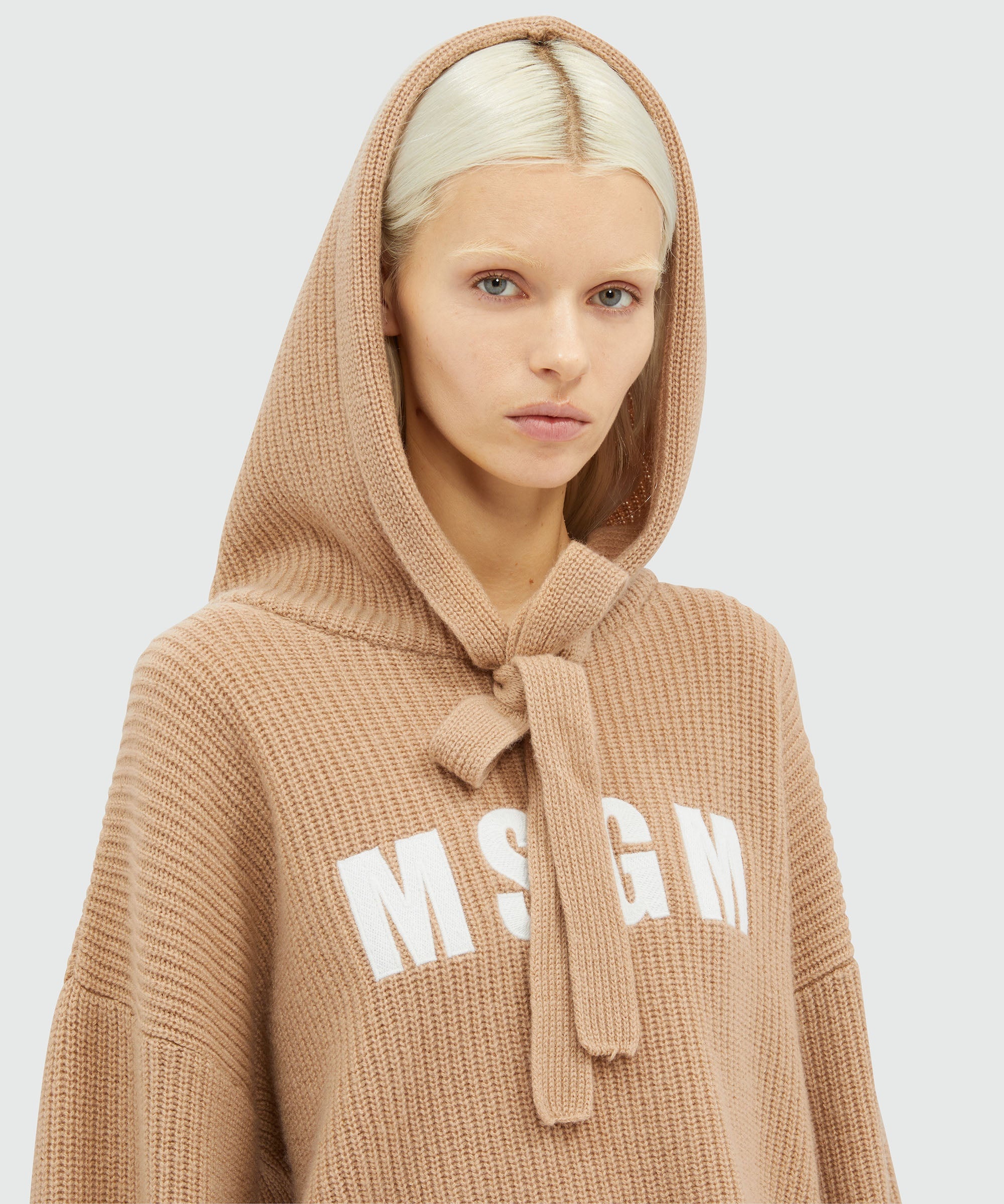 Wool and cashmere biscuit sweater with Impact logo - 5